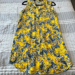 Club Monaco Yellow Shirt Dress